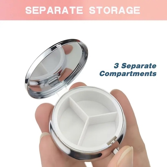 🎉 Tree of Life Multi-Use Pill Box Mirror Container - Picture 5 of 8